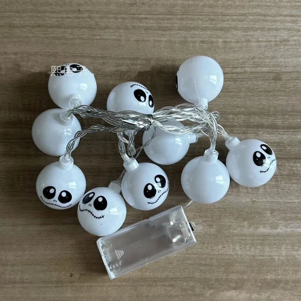 2024 Halloween Day Decoration Ghost String Lights LED Spooky Specter Fairy Lights Ghosts Battery Operated Party Indoor Decor 830