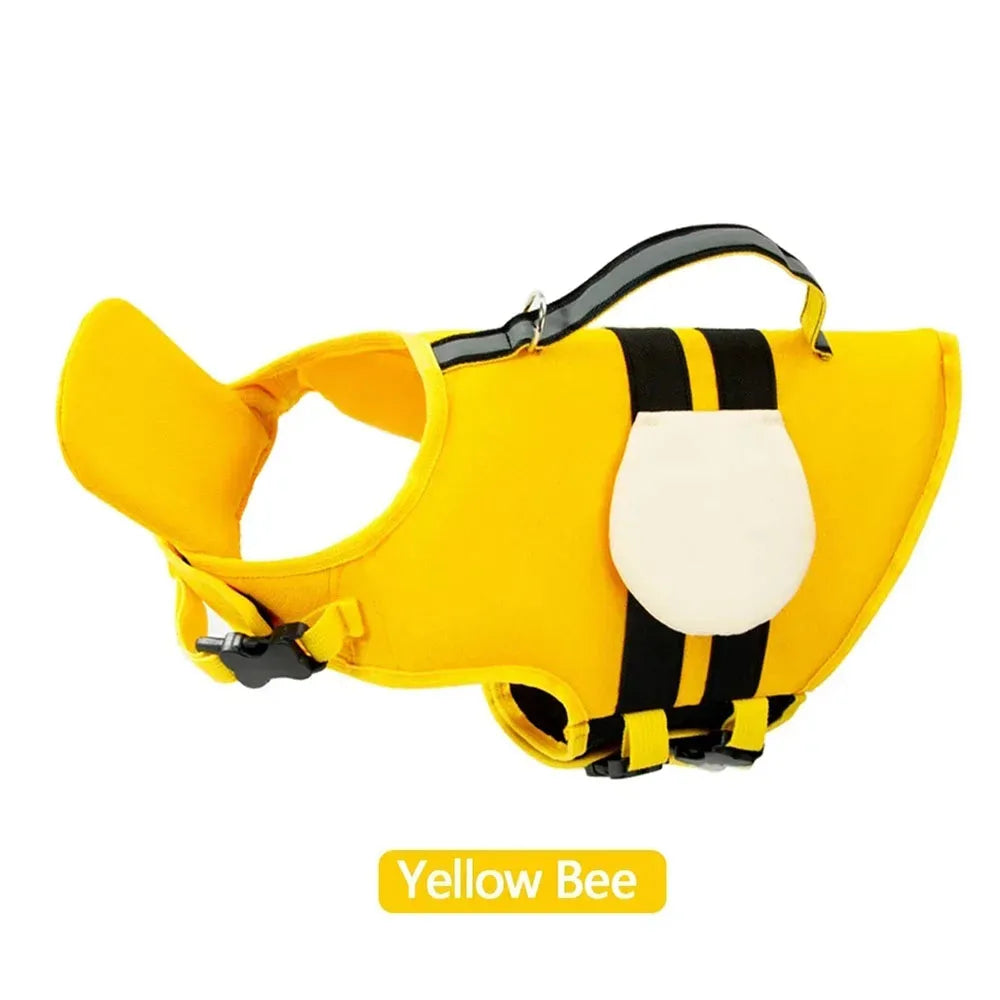 Cute Summer Dog Life Jacket for Swimming Boating Pet Safety Floating Vest Life Preserver with Rescue Handle For Cats Small Dogs