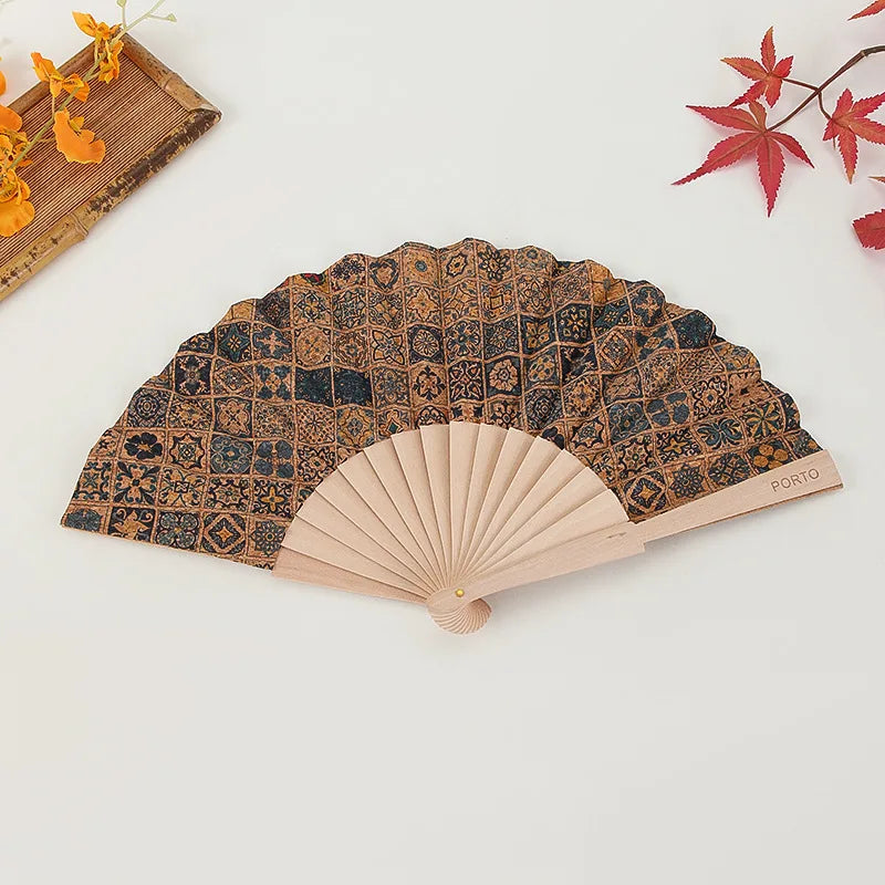 23cm Solid Wood Folding Fan, Bamboo Hand Folding Fan Retro Women'S Modern Minimalist Props Classic Wooden Folding Fan