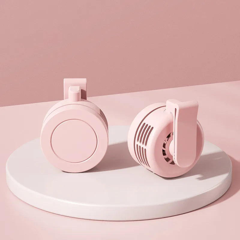 Small Clip Fan Portable Silent Mini Bladeless Electric Fan 3 Speeds Clip-on Usb Charging Fans For Shirt Whirlwind Waist Clips