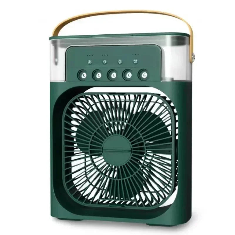 Portable Humidifier Fan 3 in 1 Air Conditioners USB Electric Fan LED Night Light USB 3 Speed Household Small Air Cooler