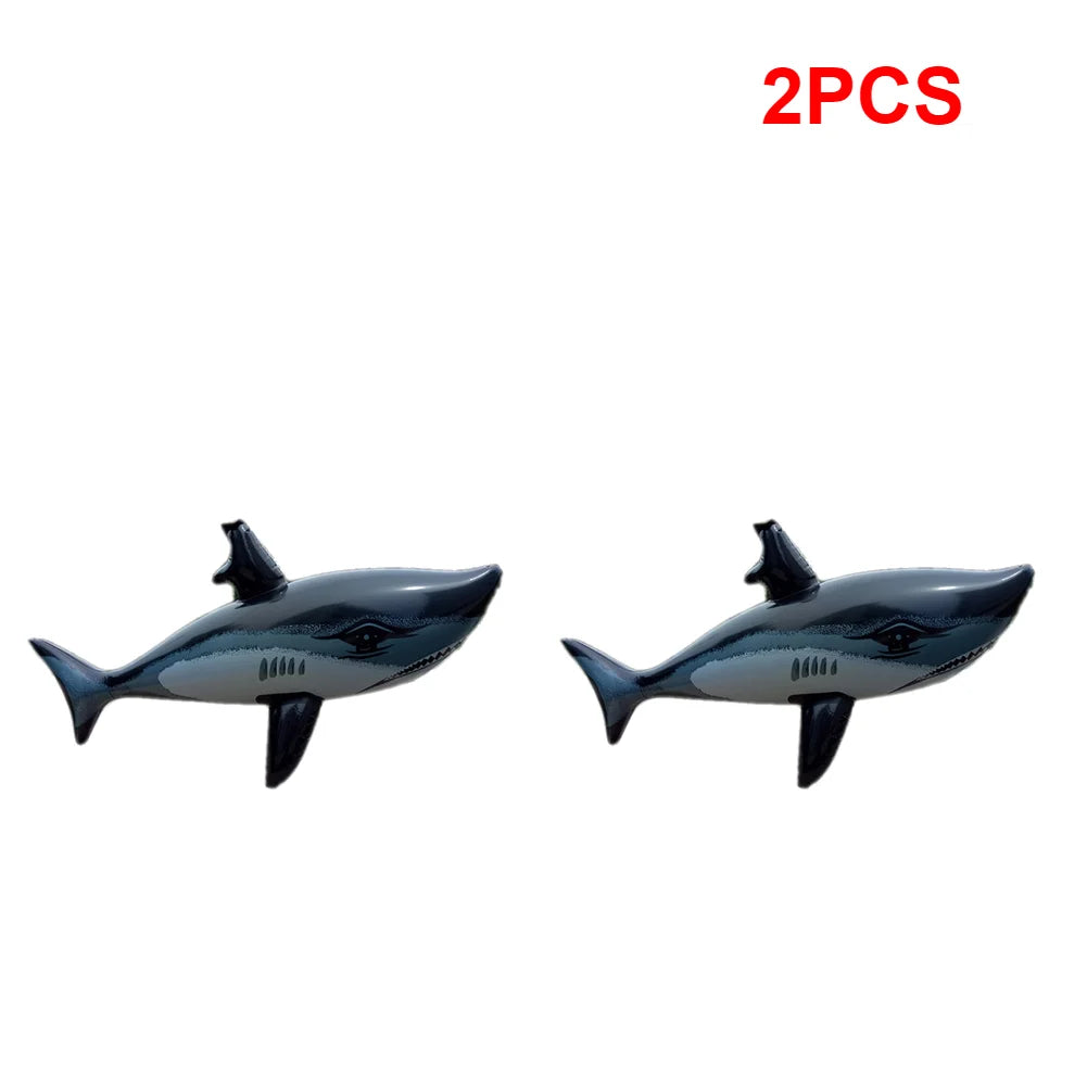 Floating Shark Float Toy Kids Adults Inflatable Water Swimming Pool Simulation Whale Fish Animals Toys Pool Playing With Water