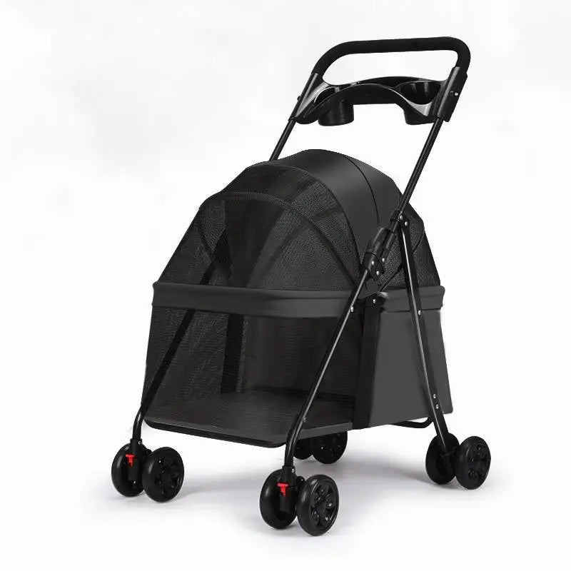 Foldable Pet Stroller - Perfect for Small Dogs, & Puppies