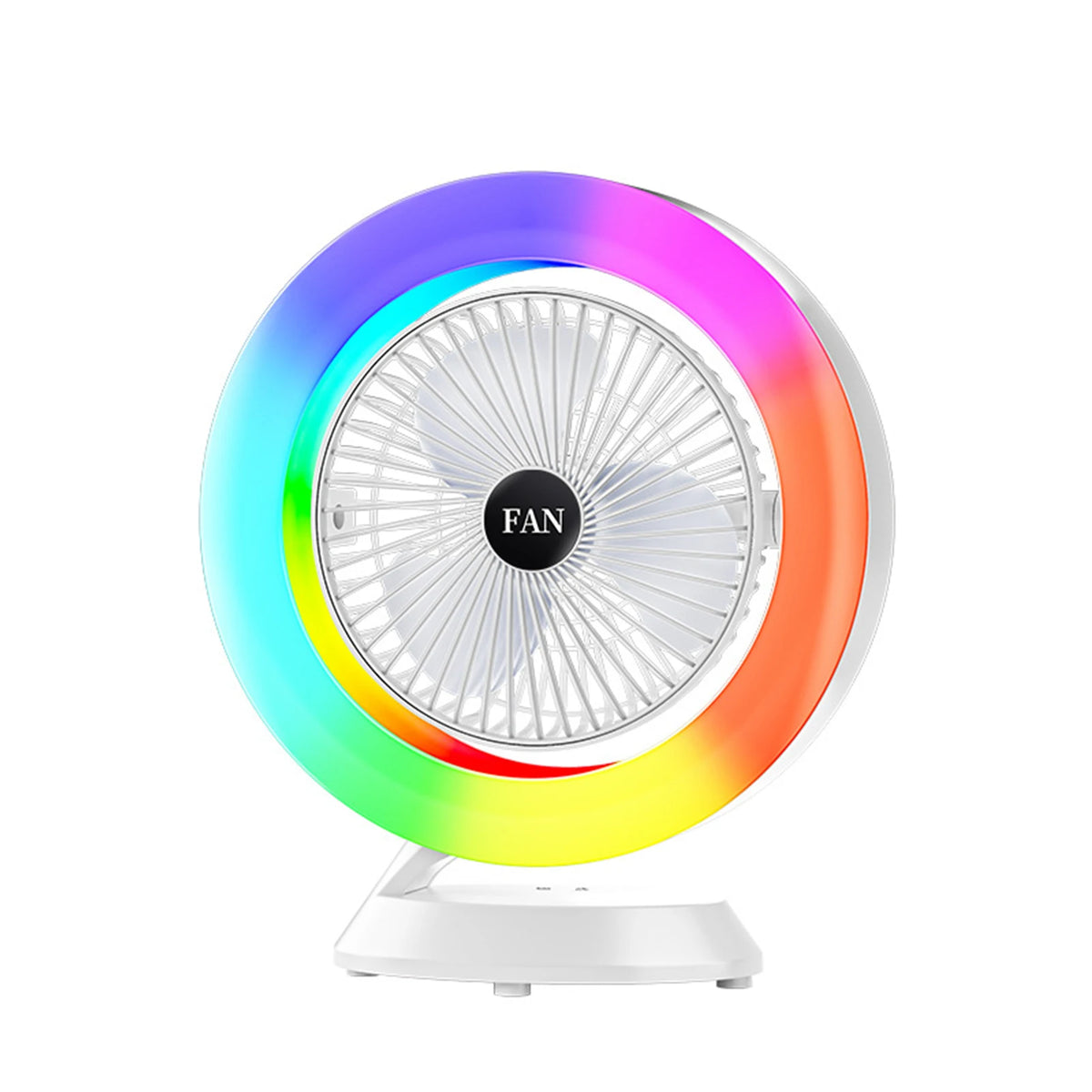 RGB Colorful Desktop Fan: Whisper - Quiet, Boasting Potent Wind Power in a Compact Design. The Ultimate Choice for Personal Cool