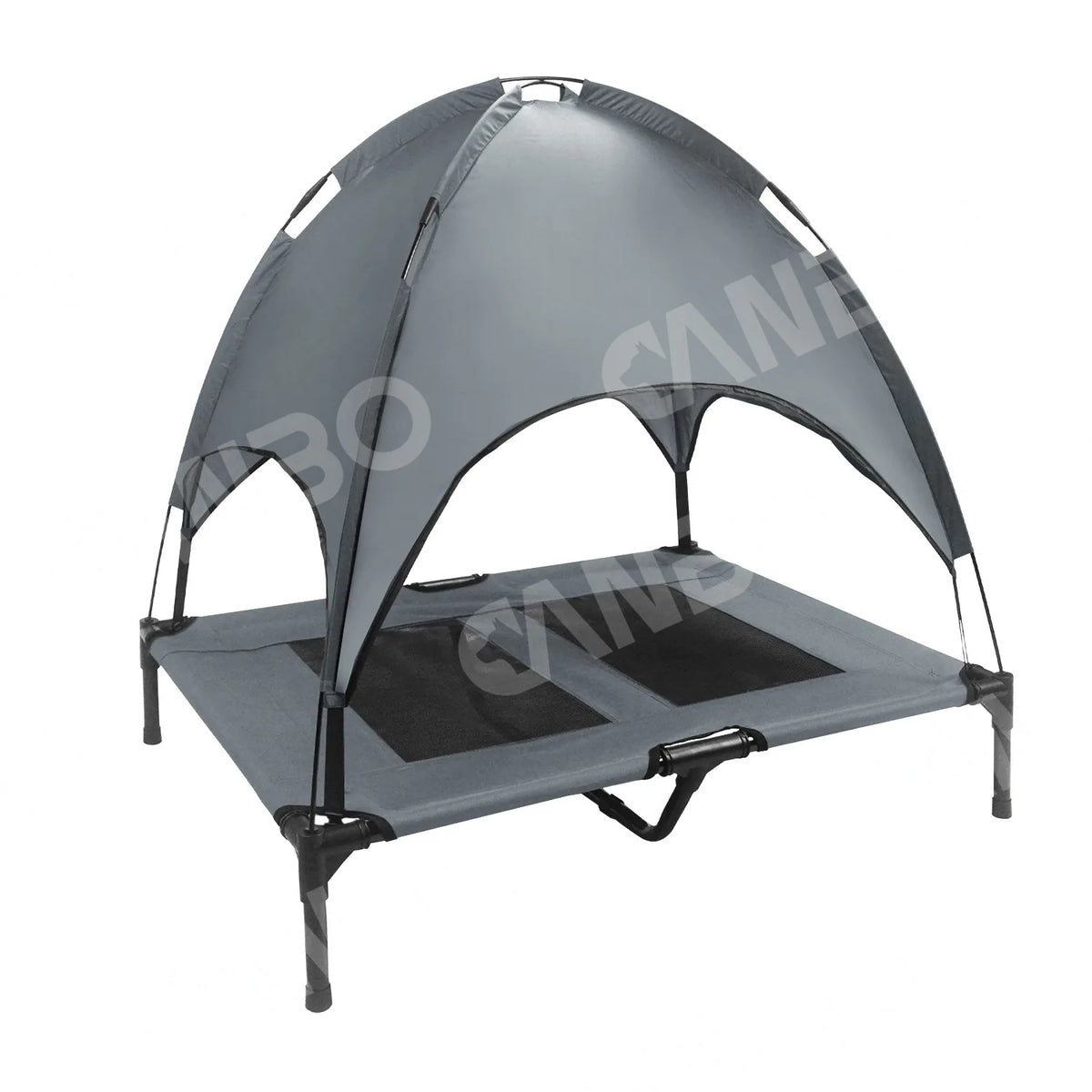 Elevated Outdoor Pet Cot for Large Dogs, Heavy-Duty Frame Summer Camping Bed, Detachable Sunshade Canopy & Portable Dog Tent