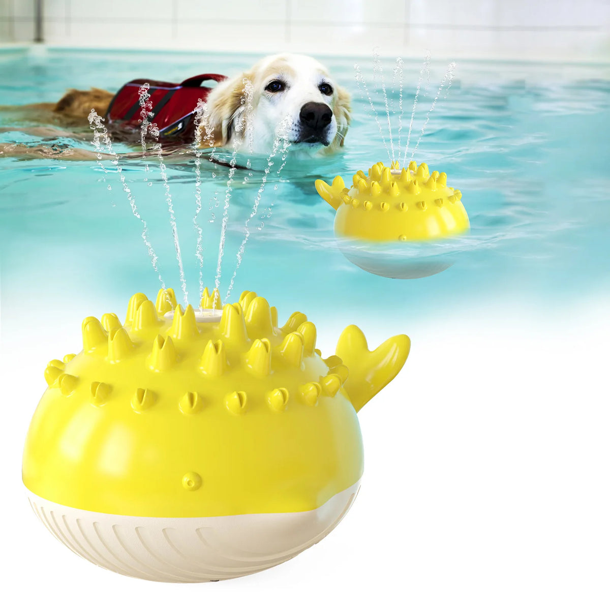 Summer Electric Spray Dog Toys Water Floating Pool Bathtub Pet Bathing Teething Dog Toys Human-Pet Interaction Products