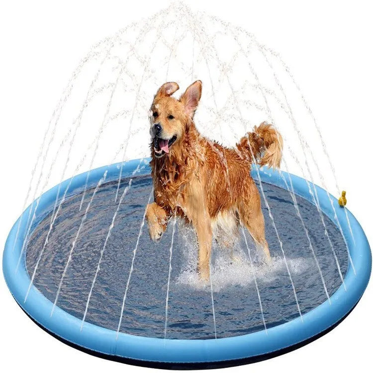 Splash Pad for Dogs Kids Outdoor Water Play Mat Sprinkler Toy Non-Slip Dog Pool Summer Backyard Fun Durable Pet Water Mat