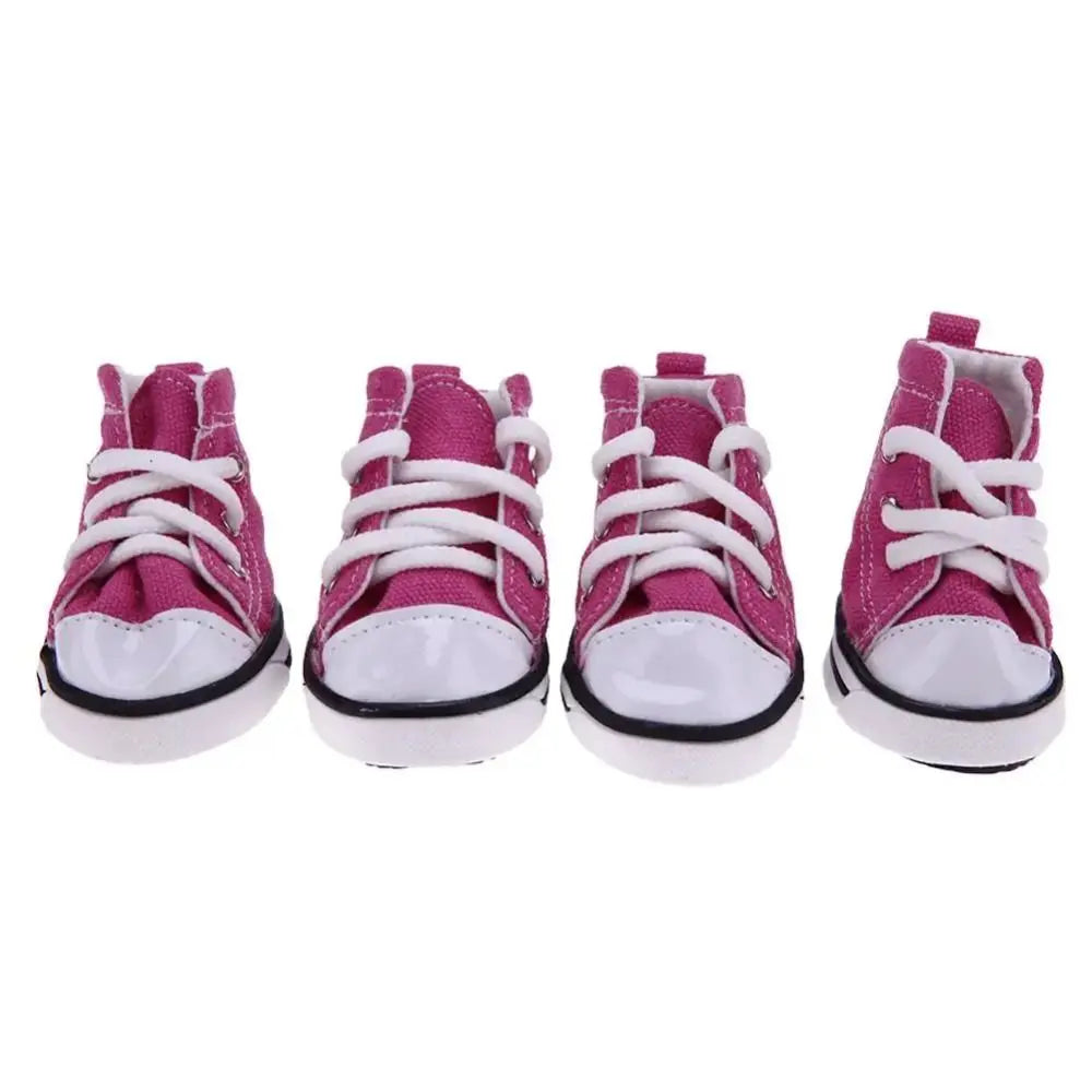 High Quality 4PCS/Set Pet Shoes Waterproof with Adjustable Drawstring Puppy Pet Dogs Boots Cute Breathable Pet Supplies Pets
