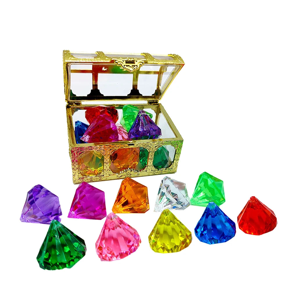 10 Pieces Diving Gem Pool Toy Reliable Gemstones Underwater for Boy Girl