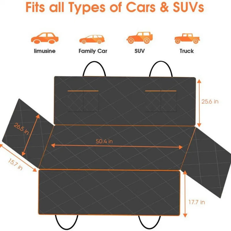Dog Car Seat Cover for Back Seat Waterproof Pet Travel Dog Carrier Hammock Car Rear Back Seat Protector Mat Safety Carrier