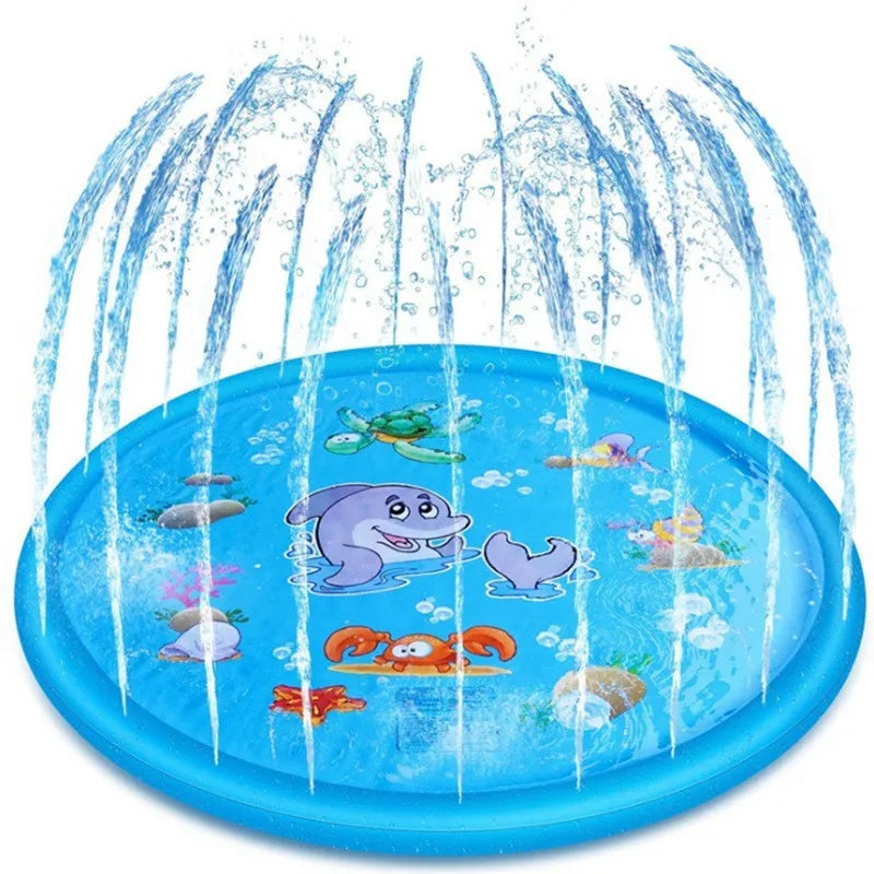 Splash Pad for Dogs Kids Outdoor Water Play Mat Sprinkler Toy Non-Slip Dog Pool Summer Backyard Fun Durable Pet Water Mat