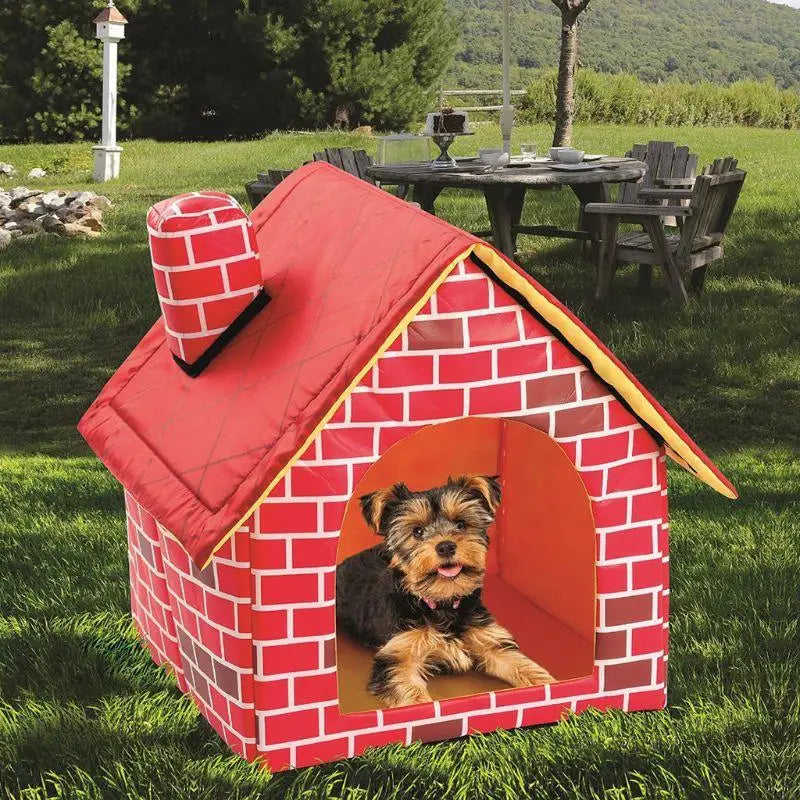 N84C Foldable for Cat Dog House Washable Puppy Bed Pet Dog Tent Cozy Dog Igloo with M