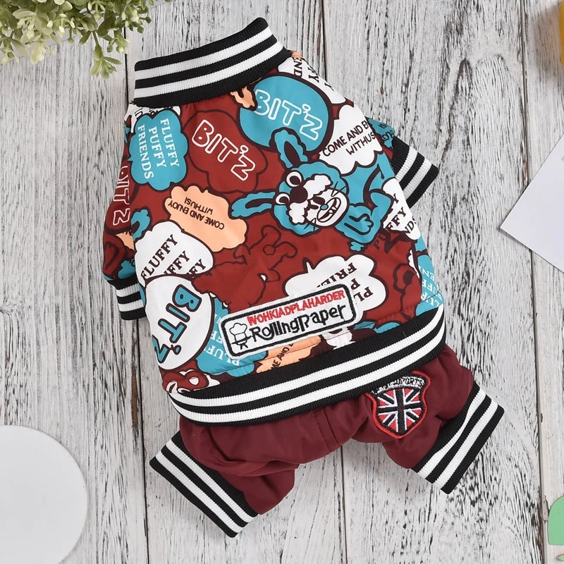 Windproof Dog Costume Cute Autumn Snow Winter Soft Warm Pet Coat Overall Down Parkas For Little Small Puppy Animal Drop Shipping