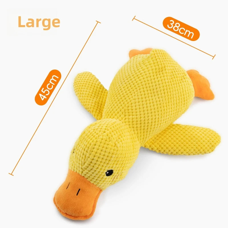 Dog Toy Plush Companion Sleeping Duck Anti Biting Molar Cleaning Relief Boring Duck Sound Pet Toy