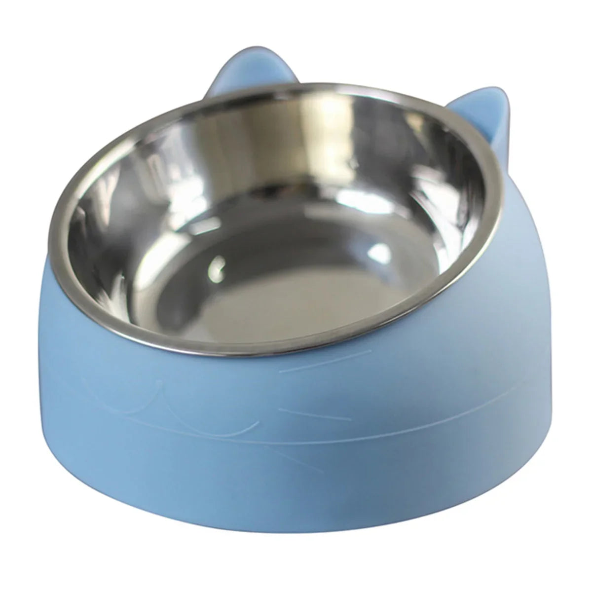 15-Degree Raised Stainless Steel Pet Bowl