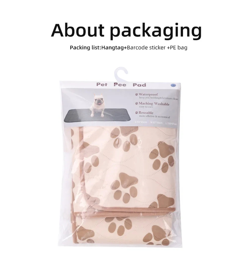 Pet Dog Diaper Mat Waterproof Reusable Training Pad Urine Absorbent Environment Protect Diaper Mat Washable Dog Car Seat Mat