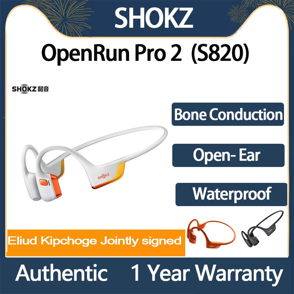 Original  Openrun Pro 2 S810/S820 Bone Conduction Earphone Headset Bluetooth 5.3 Sport Earbuds Open-Ear IP55 Water-Resistan