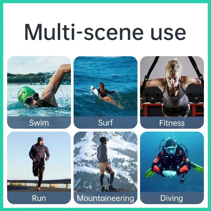 For Shokz Bone Conduction Earphone IPX8 Swimming Bone Conduction Headphone with Microphone 32GB MP3 Player for Sport Smartphone