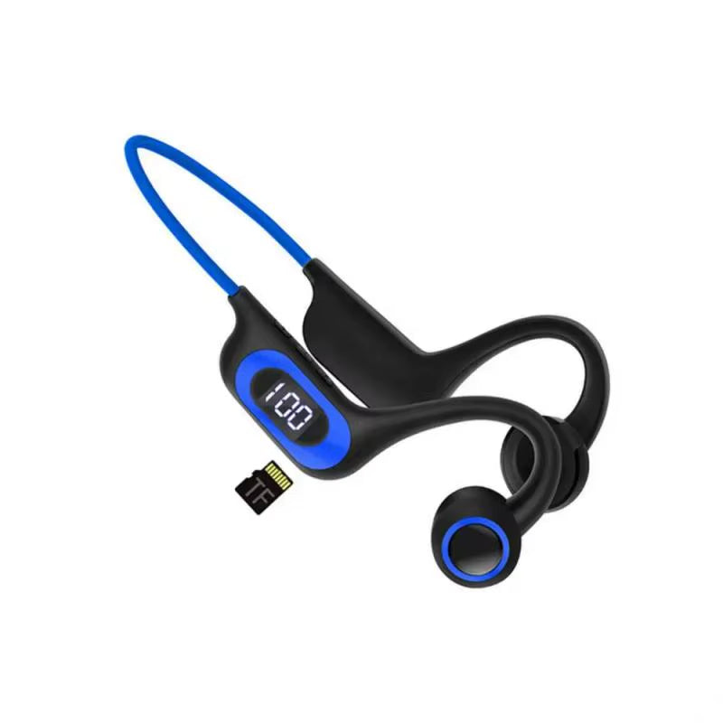 Bone Conduction Bluetooth-Compatible Earphone IPX8 Swimming IPX4 Waterproof Headset Support TF Card Wireless Headphone