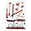 Halloween Decoration Horror Bloodstain Wall Sticker Handprint Footprint Blood Skull Window Sticker Halloween Party Horror Sticke