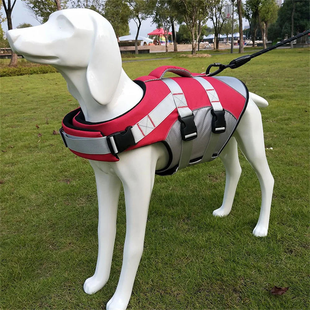 Dogs Life Vest Buoyancy Aid Pets Safety Swimming Coats Adjustable Vest Suit Water Activities Beach Vacations Boating Trips