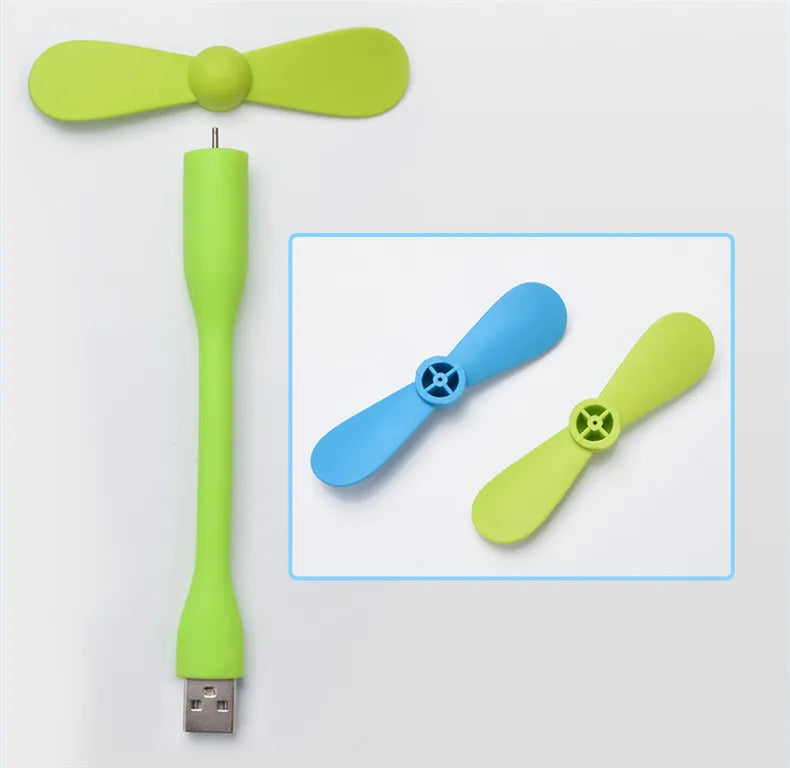 Mini USB Fan DC5V Portable Summer Cooling Fan Multifunctional Fan For iPhone Samsung HuaWei Mobiles Android Type-C Universal