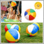 Inflatable Rainbow Color Beach Ball Kids outdoor Water Pool Toy Birthday New Year Christmas Halloween Gift Toy Education ball