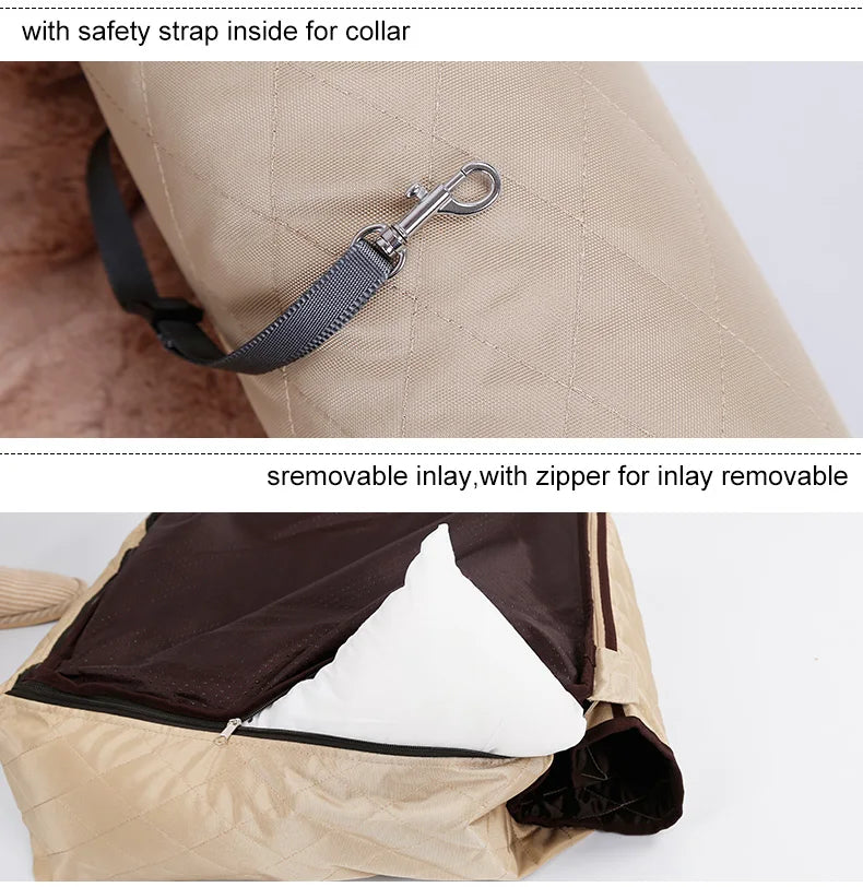 Dog Car Seat Booster Waterproof Durable Car Seat Bed for Small Medium Dogs Front/Back Seat Luxury Pet Travel Car Seat Protector
