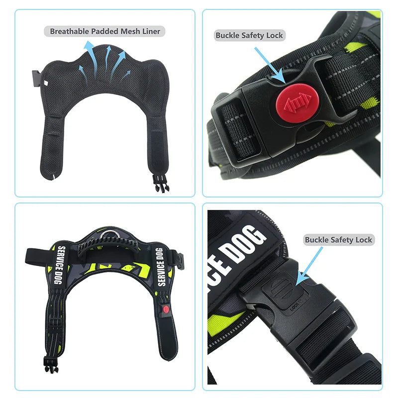 Nylon Personalized Dog harness Reflective Adjustable Harness for Small Medium Large Dogs No Pull Dog Harness for Dropshipping