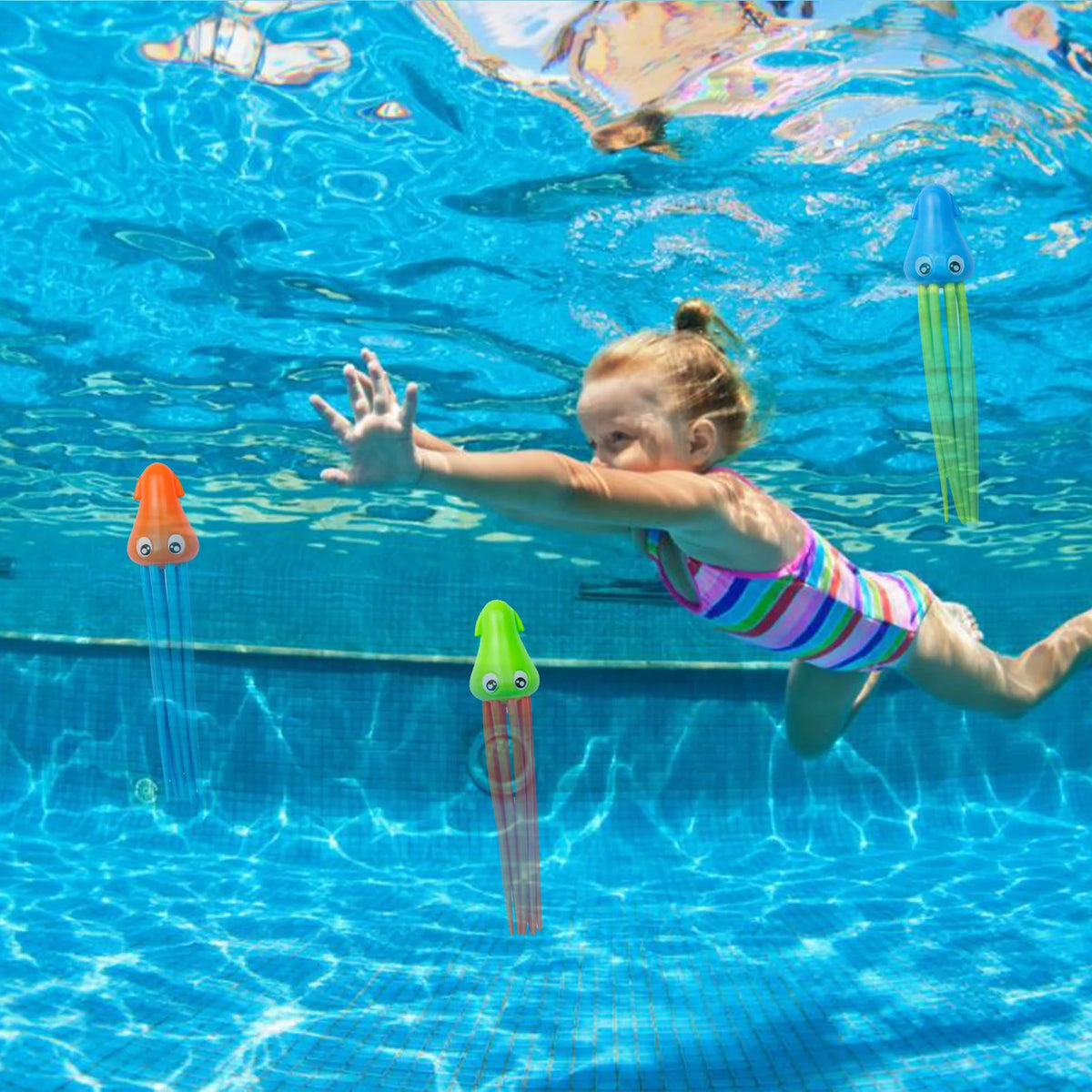 Children Swimming Octopus Pool Diving Toys Children Funny Octopus Play Water Toys Underwater Training Fun Bath Toys