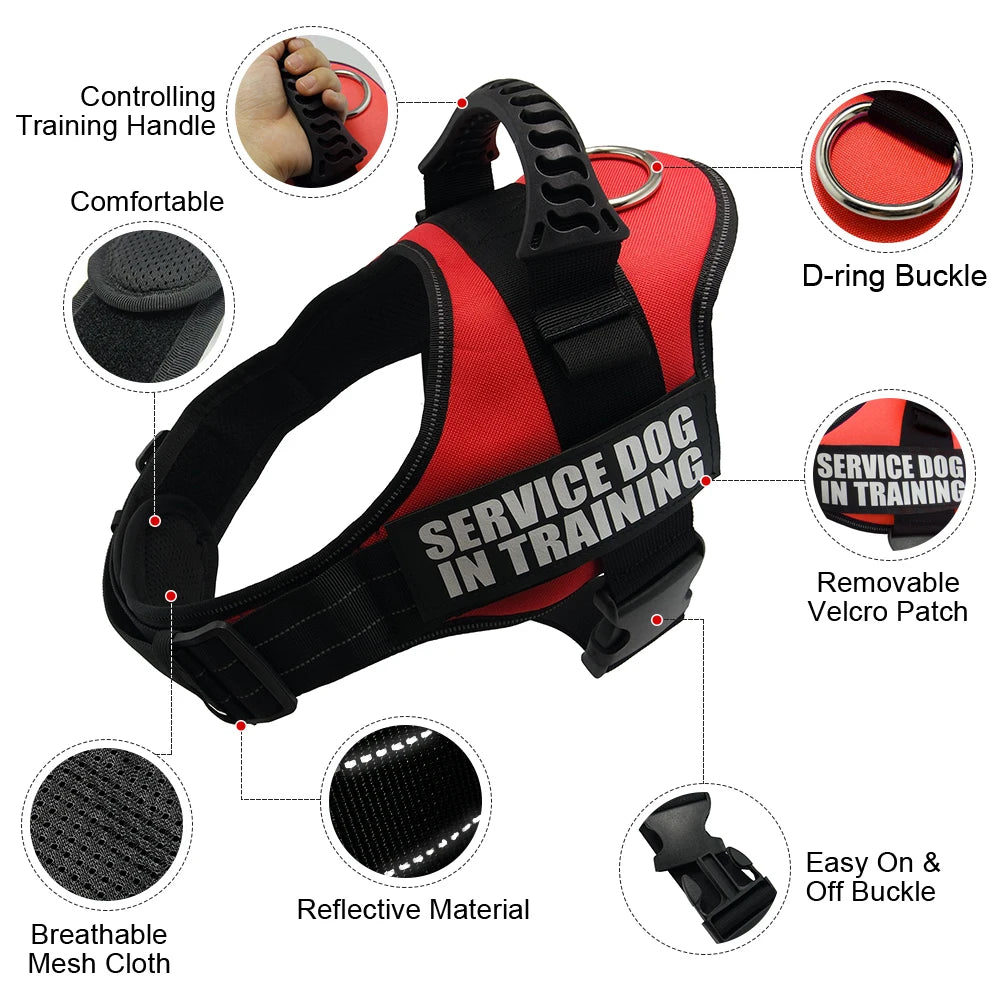 Nylon Personalized Dog harness Reflective Adjustable Harness for Small Medium Large Dogs No Pull Dog Harness for Dropshipping