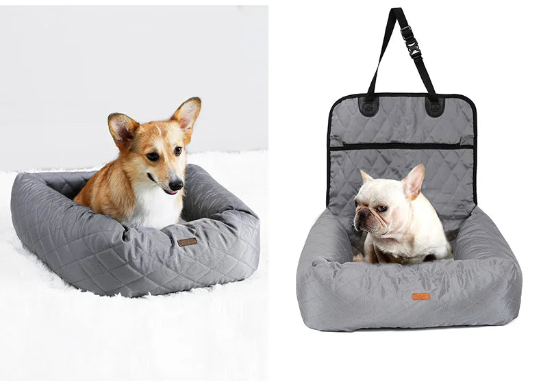 Dog Car Seat Booster Waterproof Durable Car Seat Bed for Small Medium Dogs Front/Back Seat Luxury Pet Travel Car Seat Protector