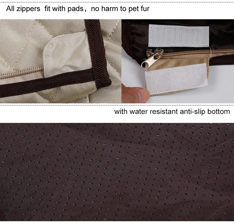 Dog Car Seat Booster Waterproof Durable Car Seat Bed for Small Medium Dogs Front/Back Seat Luxury Pet Travel Car Seat Protector