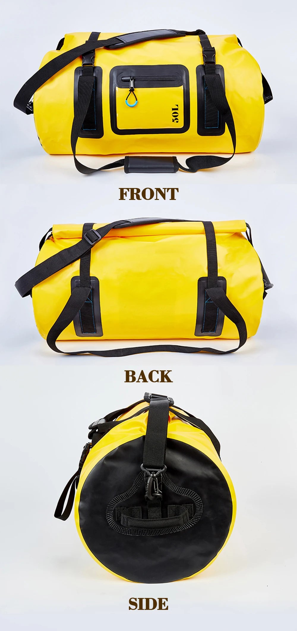 50L 70L 120L Outdoor Waterproof Dry Bag Water Sports Handle Packing Beach Swimming Luggage Camping Motocycle Game
