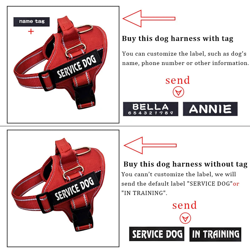 Nylon Dog Harness Personalized Reflective Pet Harness For Small Medium Large Dogs Breathable Mesh Pad Dog Harness No Pull