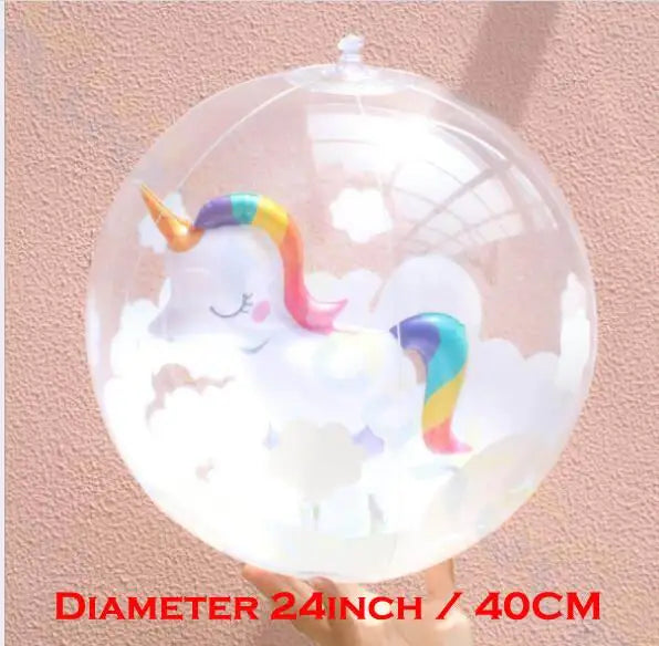 Inflatable Rainbow Color Beach Ball Kids outdoor Water Pool Toy Birthday New Year Christmas Halloween Gift Toy Education ball