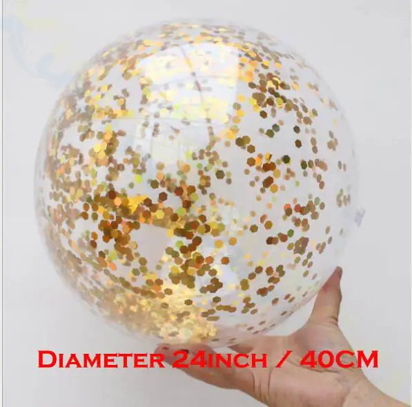 Inflatable Rainbow Color Beach Ball Kids outdoor Water Pool Toy Birthday New Year Christmas Halloween Gift Toy Education ball