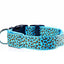 Leopard LED Dog Collar Luminous Adjustable Glowing Collar For Dogs Pet Night Safety Nylon Collar Luminous LED Bright Dog Collar