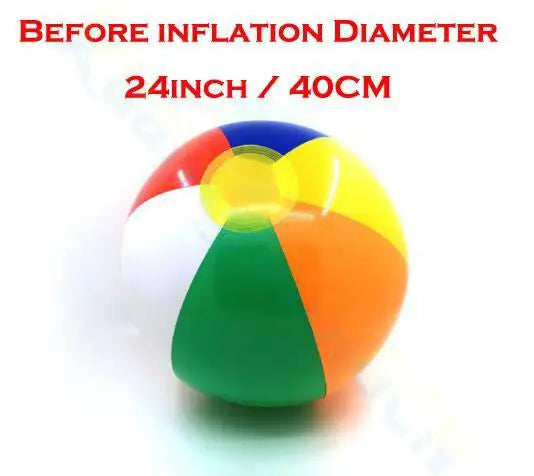 Inflatable Rainbow Color Beach Ball Kids outdoor Water Pool Toy Birthday New Year Christmas Halloween Gift Toy Education ball