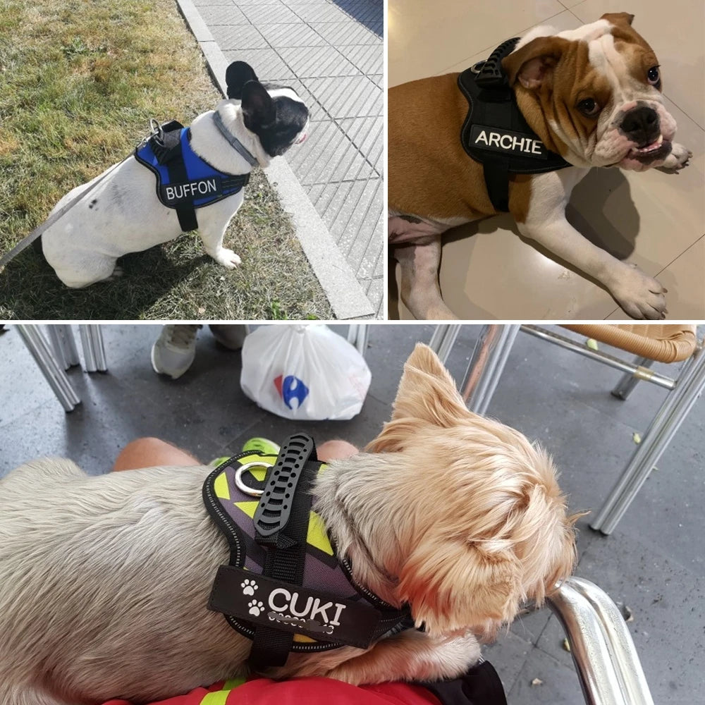 Nylon Personalized Dog harness Reflective Adjustable Harness for Small Medium Large Dogs No Pull Dog Harness for Dropshipping