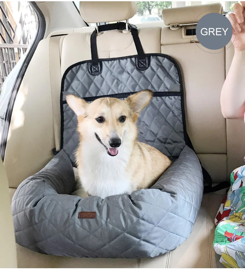 Dog Car Seat Booster Waterproof Durable Car Seat Bed for Small Medium Dogs Front/Back Seat Luxury Pet Travel Car Seat Protector
