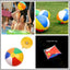 Inflatable Rainbow Color Beach Ball Kids outdoor Water Pool Toy Birthday New Year Christmas Halloween Gift Toy Education ball