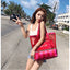 Women Swimming Bag Clear Mesh Bags Handbags Wet Dry Net Pool Beach Pouch Sac De Sport Striped Transparent Shoulder Bag XA387WA