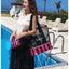 Women Swimming Bag Clear Mesh Bags Handbags Wet Dry Net Pool Beach Pouch Sac De Sport Striped Transparent Shoulder Bag XA387WA