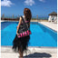 Women Swimming Bag Clear Mesh Bags Handbags Wet Dry Net Pool Beach Pouch Sac De Sport Striped Transparent Shoulder Bag XA387WA