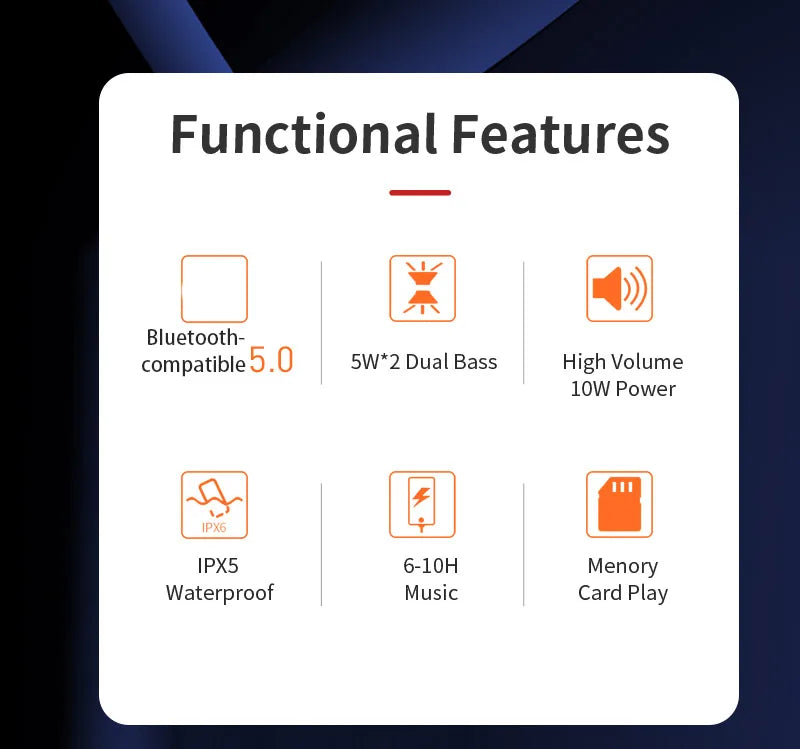 Portable Speaker, IPX5 , Bluetooth