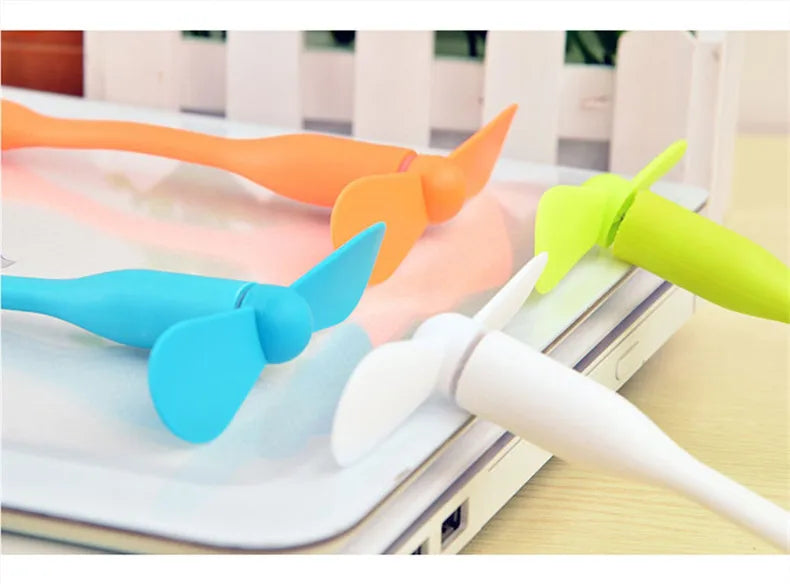 Mini USB Fan DC5V Portable Summer Cooling Fan Multifunctional Fan For iPhone Samsung HuaWei Mobiles Android Type-C Universal