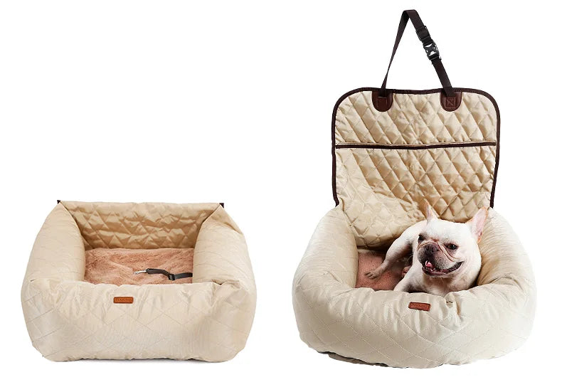 Dog Car Seat Booster Waterproof Durable Car Seat Bed for Small Medium Dogs Front/Back Seat Luxury Pet Travel Car Seat Protector