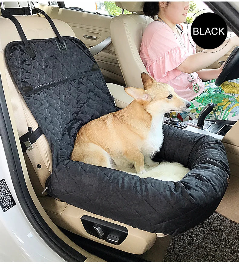 Dog Car Seat Booster Waterproof Durable Car Seat Bed for Small Medium Dogs Front/Back Seat Luxury Pet Travel Car Seat Protector