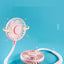 USB Fan With Aromatherapy diffuser Portable Electric Fan Mini Cooling fan Rechargeable Hanging Neck Fan With Light